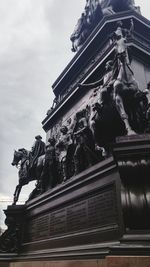 Low angle view of temple against sky
