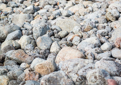 Full frame shot of pebbles