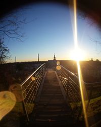 Bridge over river against sky