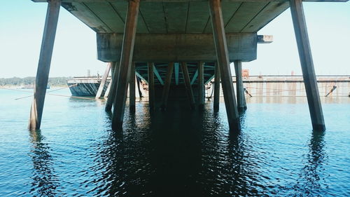 View of pier over sea