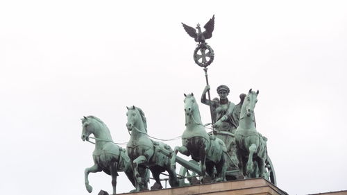 Low angle view of statue