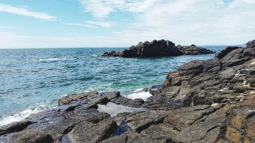 Scenic view of sea against sky