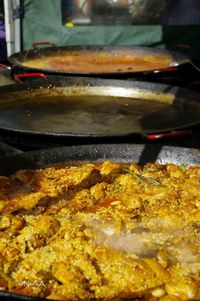 Close-up of preparing food