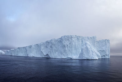 Scenic view of frozen sea against sky