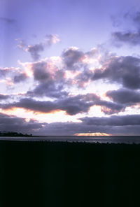 Scenic view of dramatic sky during sunset