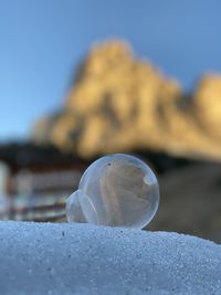 Close-up of ice crystals