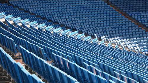 Full frame shot of empty chairs