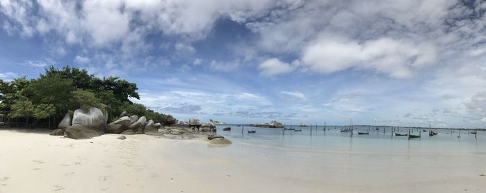 Panoramic view of beach against sky