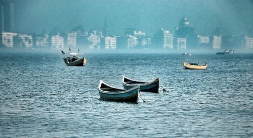 Nautical vessel on sea