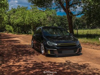 View of car on road