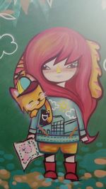 Close-up of multi colored painting