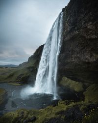 Scenic view of waterfall