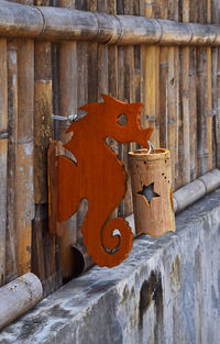 Close-up of wooden door