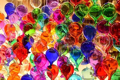Full frame shot of bubbles in glass