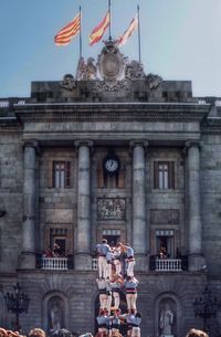 Low angle view of historical building