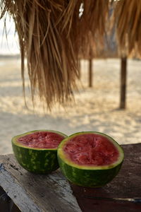 Close-up of fruits on table