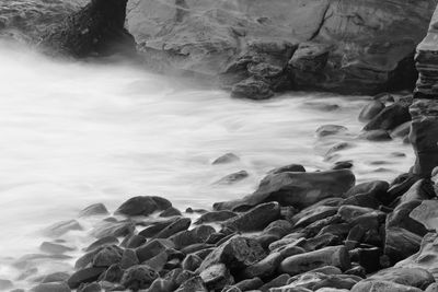 View of rocks on beach