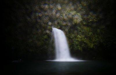 Scenic view of waterfall