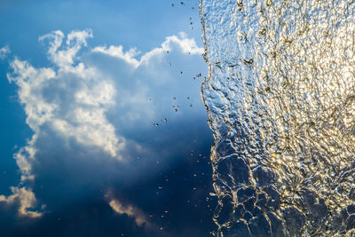 Reflection of clouds in water