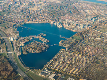 High angle view of cityscape