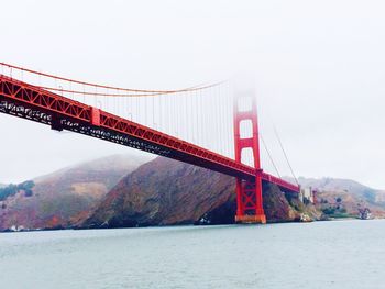 Low angle view of golden gate bridge