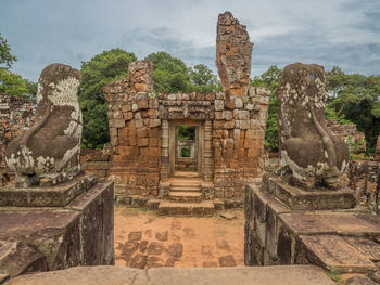 Old temple against sky