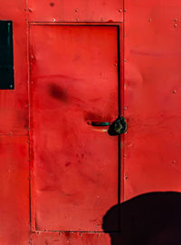 Close-up of closed door