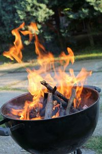 Close-up of campfire