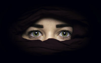 Close-up portrait of a beautiful young woman