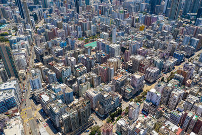 Aerial view of buildings in city