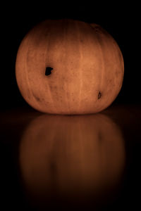 Close-up of pumpkin on table