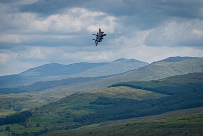 Fighter plane at mach loop in south wales