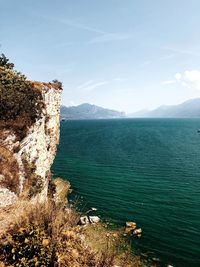 High angle view of sea against sky