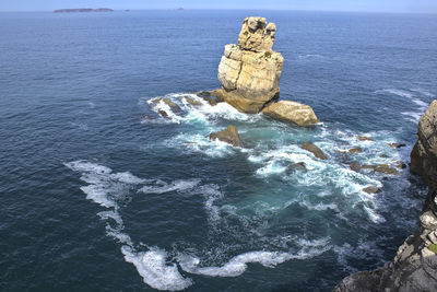 Rock formation on sea shore