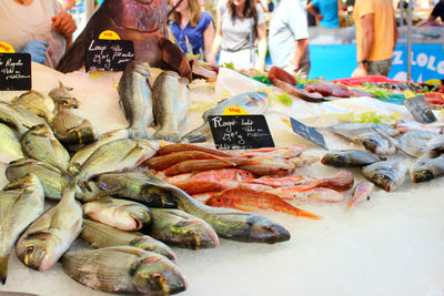 Full frame of market stall for sale