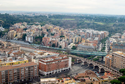 High angle view of cityscape