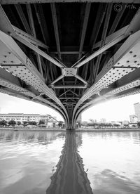 Bridge over river in city