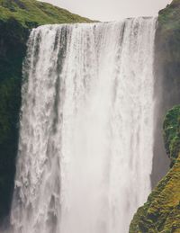 Scenic view of waterfall