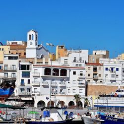 Buildings at l ametlla de mar against sky