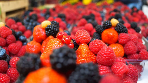 Close-up of raspberries