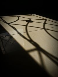 Close-up of sunlight falling on floor