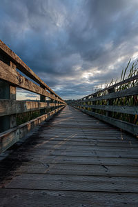 Empty bridge against sky