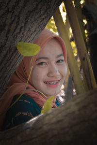 Portrait of a smiling young woman