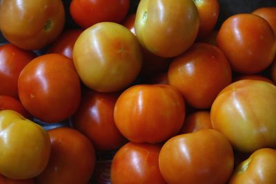 Full frame shot of oranges at market stall