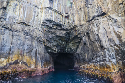 Rock formation in water