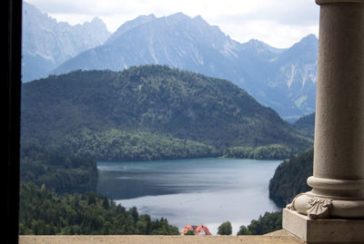 Scenic view of mountains against sky. alpsee