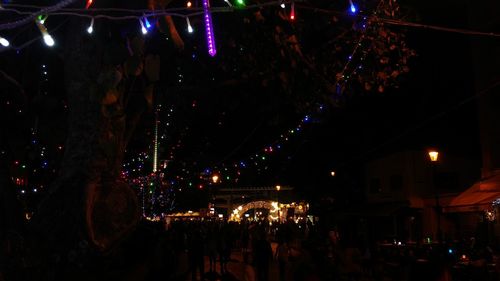 Low angle view of crowd at music concert