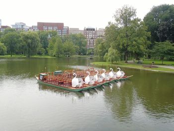 Boats in river