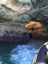 Scenic view of rocks in sea