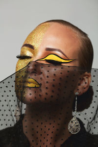 Portrait of man wearing mask